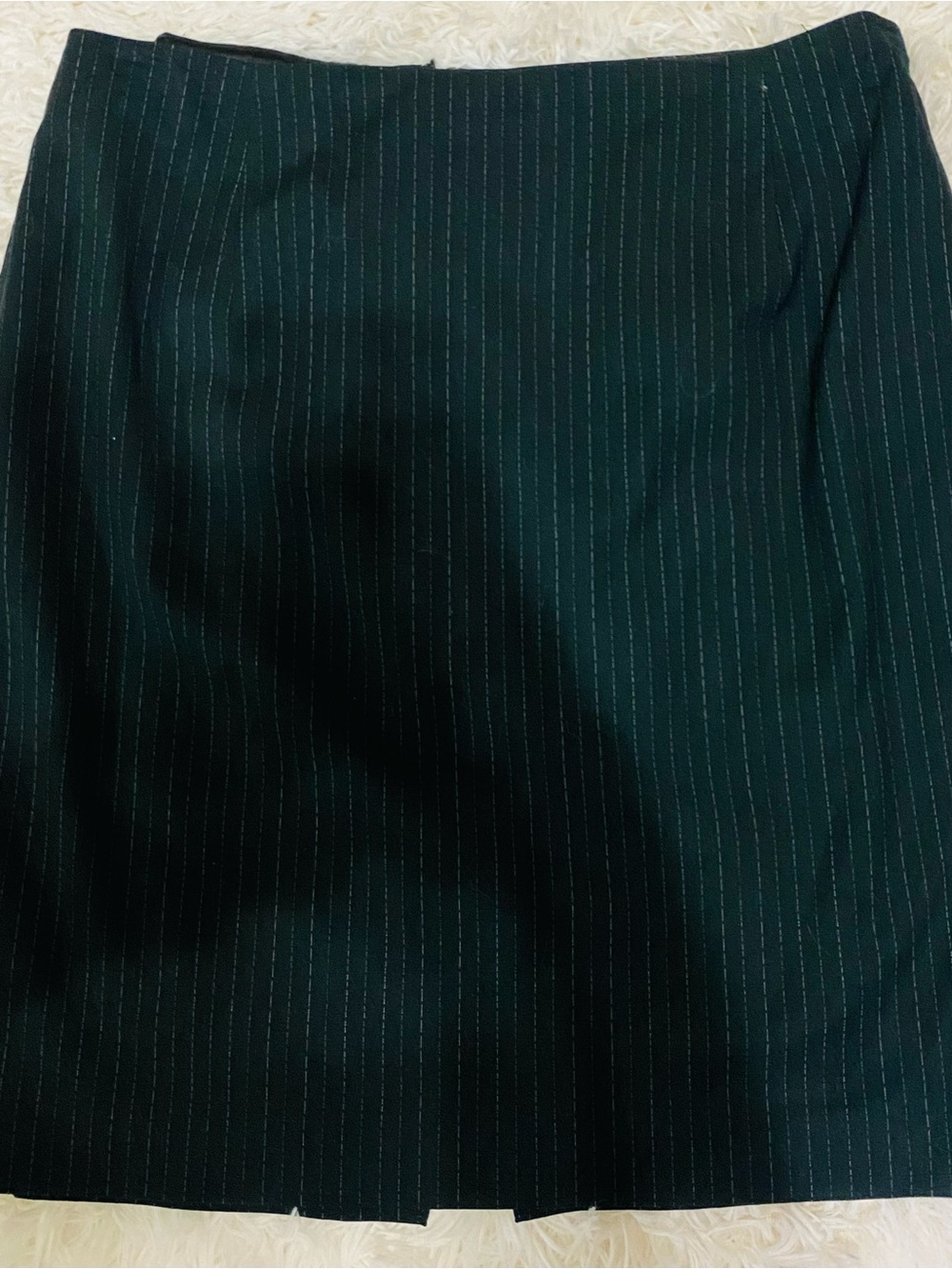 T Tahari Black Pinstripe Pencil Skirt Size 12